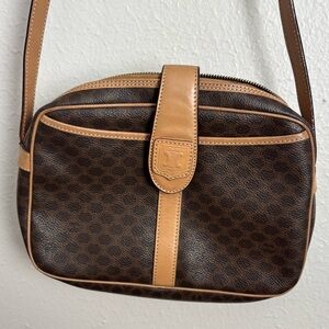 Celine Brown and Tan Crossbody Bag
